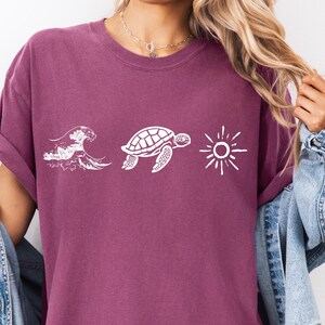 Comfort Colors Turtle Beach T-Shirt: Ocean Summer Tee