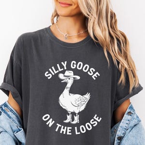Silly Goose Cowgirl T-Shirt: Retro Western Graphic Tee