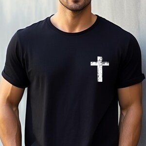 Faith Cross Shirt: Christian Gift, Pocket Design