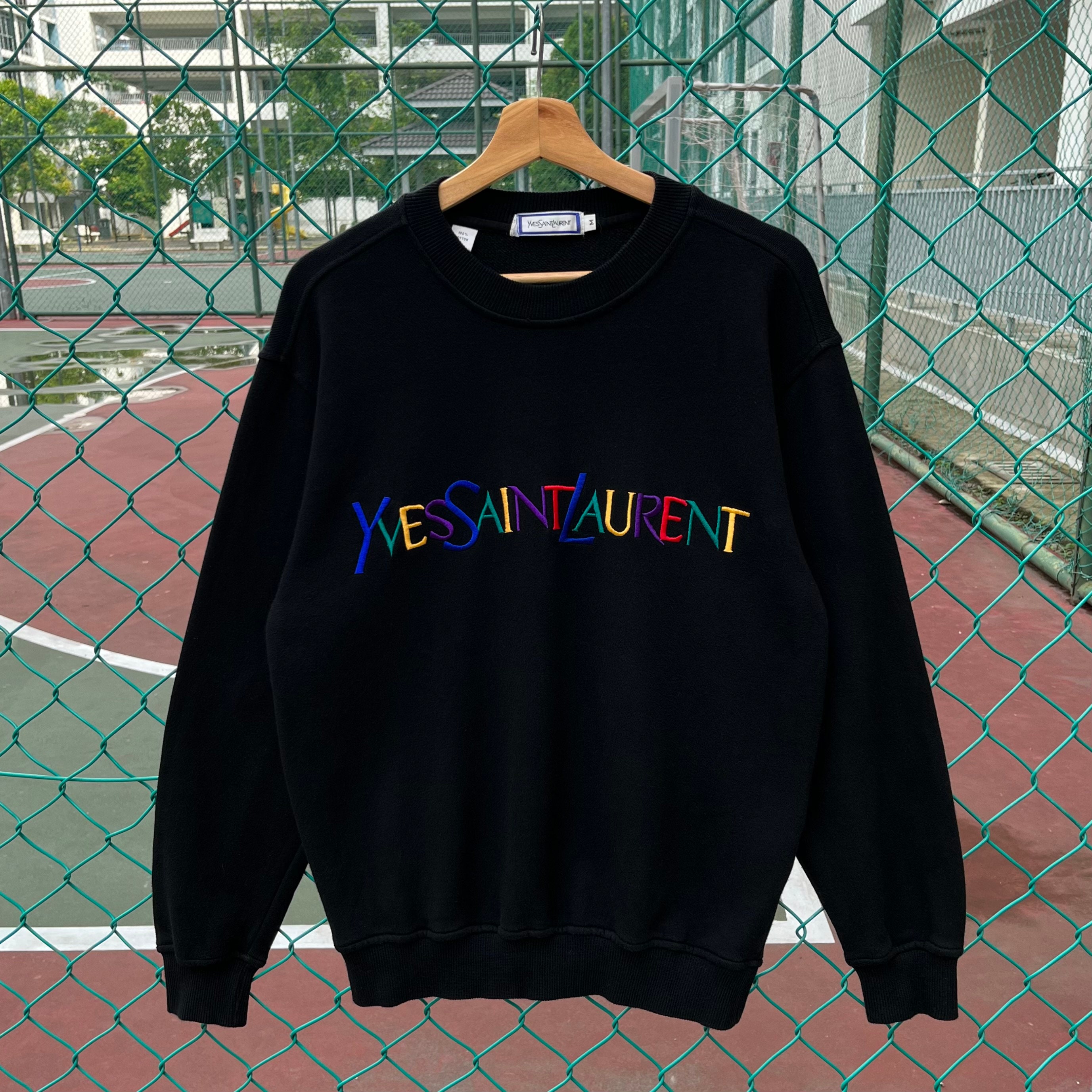 トップス vintage YSL multicolor sweat cp Vintage YSL 90s Yves Saint Laurent Boy MultiColor Knit