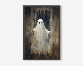 Halloween Ghost Art Print: Spooky Wall Decor (Digital Download)