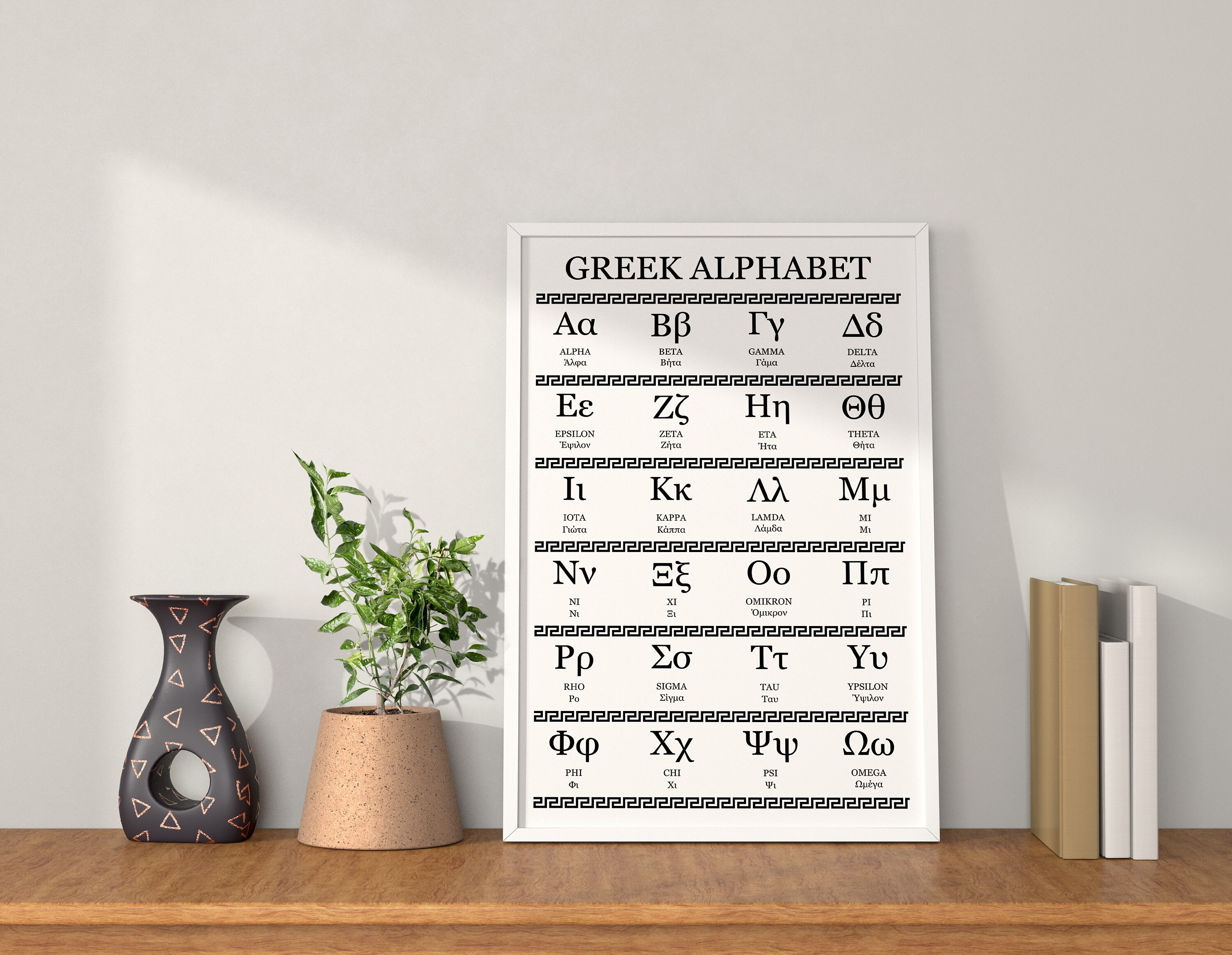 Greek Alphabet Wall Art Greek Letters Art Print Greek Etsy Canada
