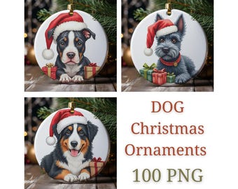 Enfeites de Natal para Cães: 100 Desenhos de Raças (Download Digital)