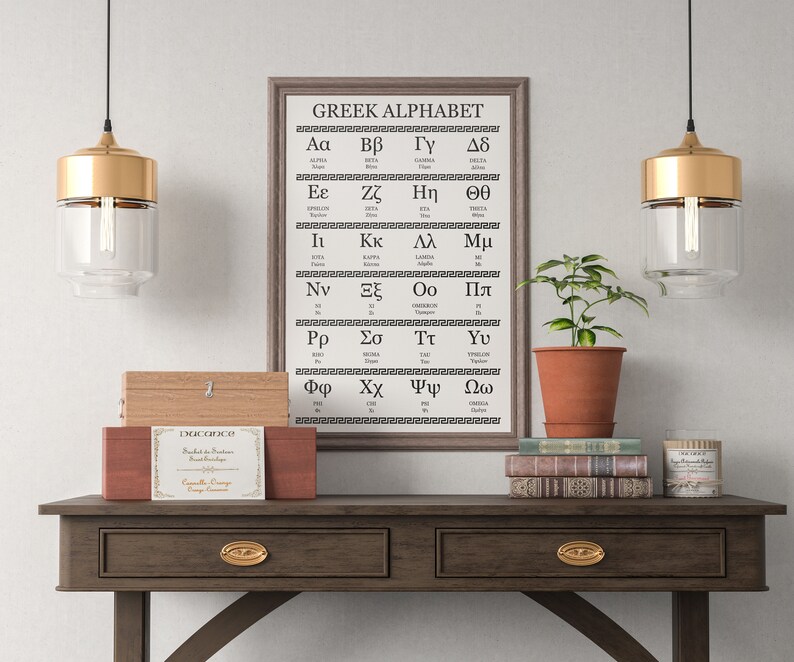 Greek Alphabet Wall Art Greek Letters Art Print Greek Etsy Canada