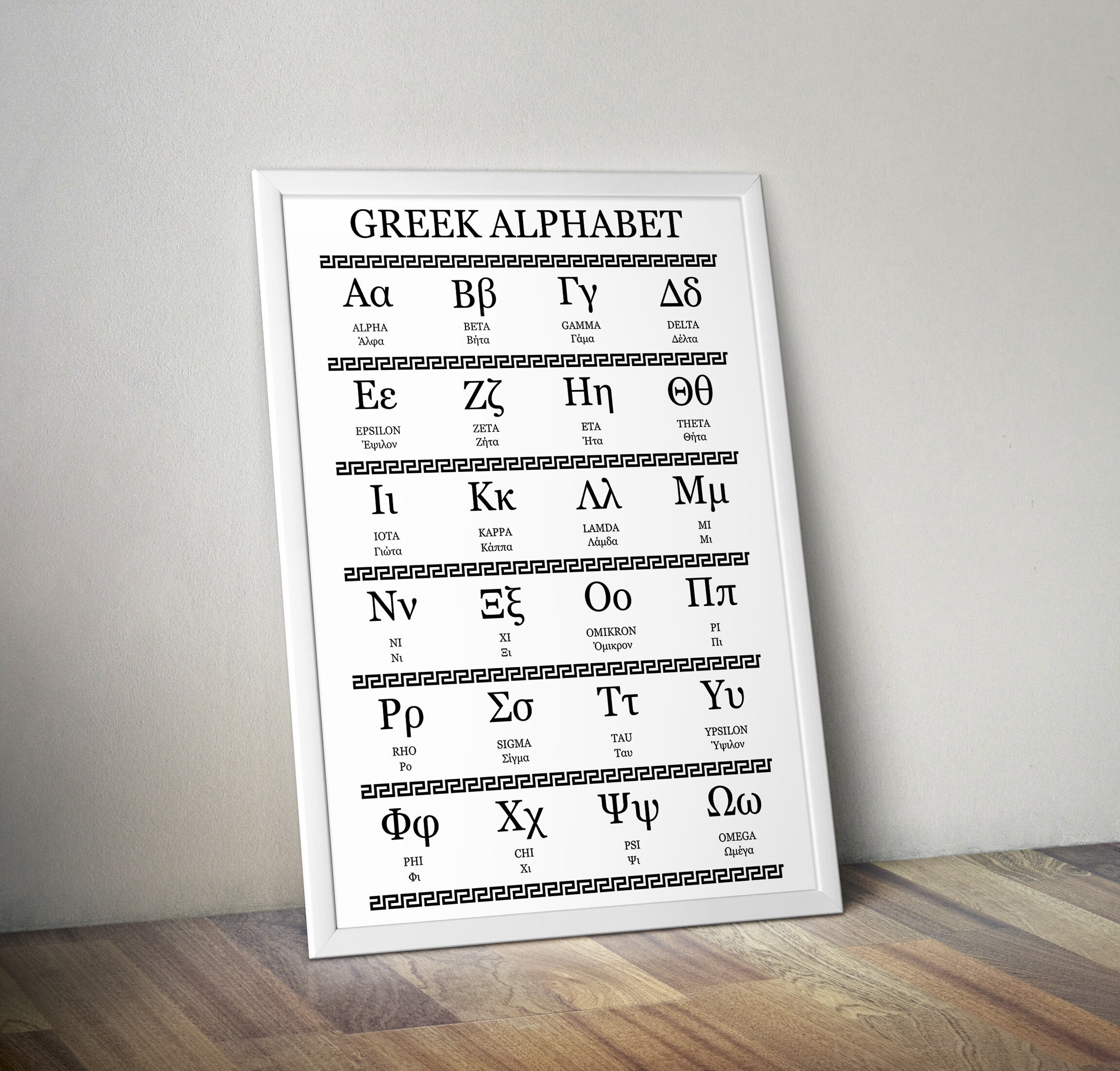Greek Alphabet Wall Art Greek Letters Art Print Greek Etsy Canada