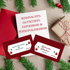 Christmas voucher | Editable template | Printable | Time instead of stuff | Printable | Christmas voucher | Gift idea | Present | Gift