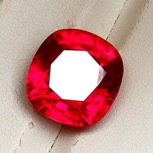 Red Mozambique Ruby 9.65CT Cushion Cut Natural Certified Loose Gemstone Gift For Women Best Price Gemstone Ring Size  Gift For Him