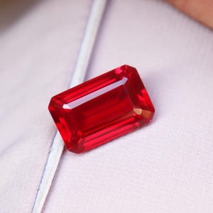 Smaragdslipad naturlig mozambikisk blodröd rubin med certifierad ädelsten, ring, smyckestillverkningsverktyg, lös 26 ct rubin, lös ädelsten