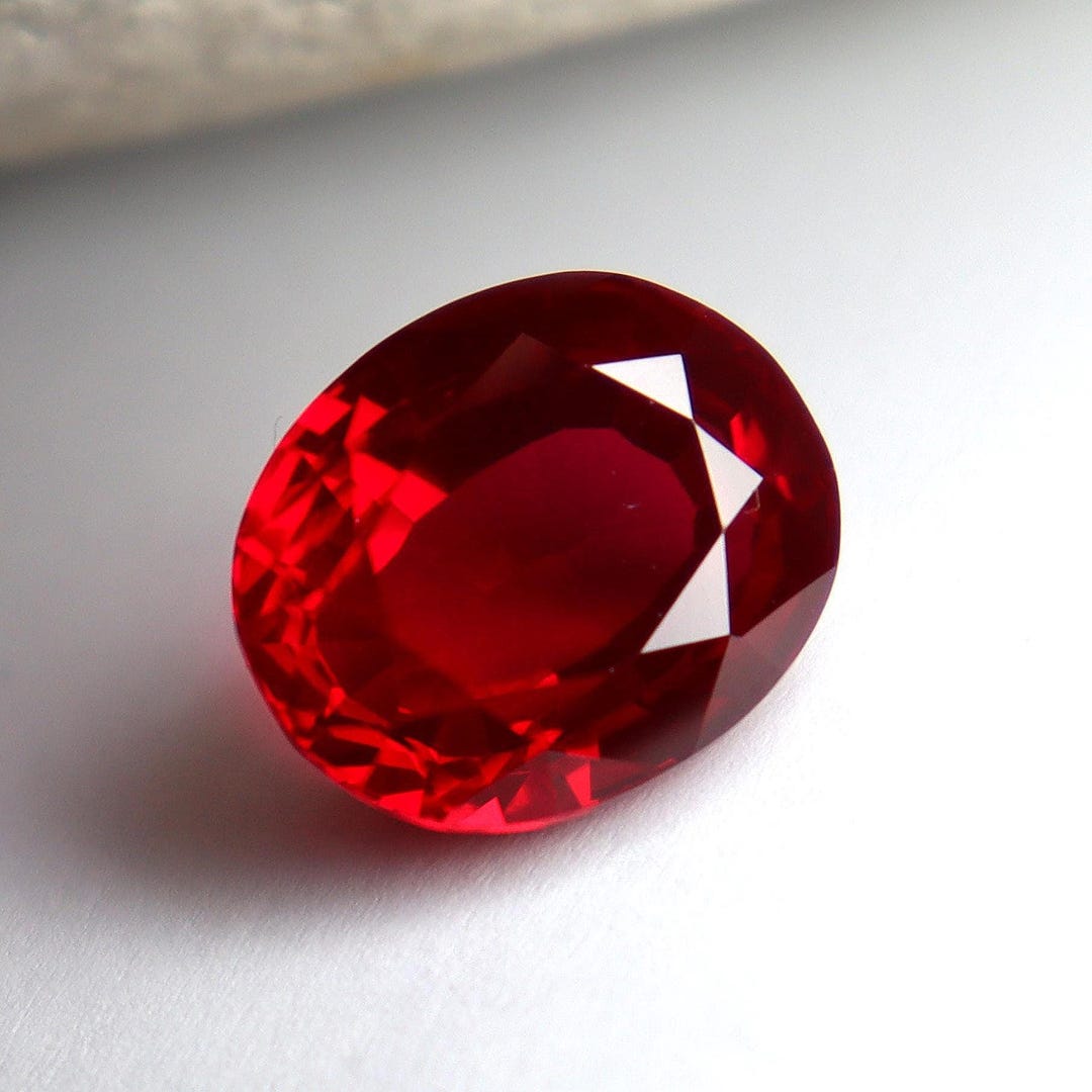 AAA Flawless Blood Red Burma Ruby 10 CT Oval 1 Piece Natural Red ...