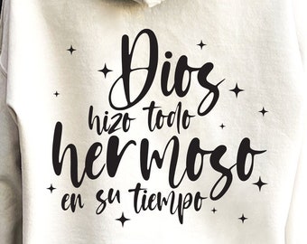 Dios Hizo Todo Hermoso En Su Tiempo SVG PNG, Bible and Christian Quotes Designs in Spanish, Spanish Bible Verses, Latina Svg, Png File