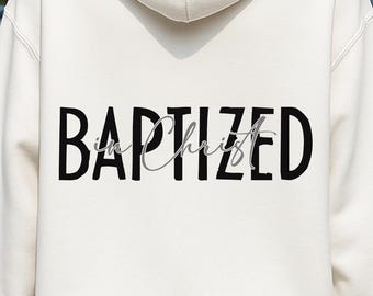 Bautizado en Cristo SVG PNG, Cristiano Svg, Religioso Svg, Fe Svg, Jesús Svg, Cita Bíblica Svg, Sé Amable Svg, Ama como Jesús Svg