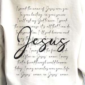 I Speak The Name Of Jesus SVG PNG, Religious Svg, Christian Svg, Jesus Svg, Bible Verses Svg, Faith Svg, Easter Svg, Song Lyrics Svg