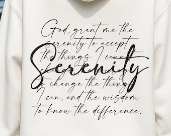 Serenity Prayer SVG PNG PDF, God Grant Me The Serenity Svg, Christian Svg, God Svg, Jesus Svg, Bible Svg, Faith Svg, Religious Svg