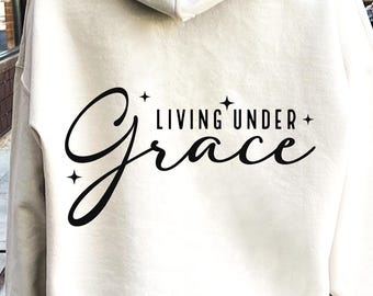 Living Under Grace SVG PNG, Christian Design Svg, Religious Svg, Jesus Svg, Bible Verses Svg, Scripture Svg, Faith Svg, Christian Cut Files