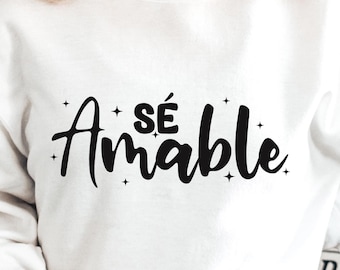 Sé amable Svg Png, inspirerende Svg, Spaans shirt, Spaans gezegde, Latina moeder Svg, Latina Png, Latina shirt Svg, SVG-bestanden voor de Cricut