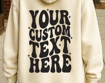 Custom Wavy Png, Custom Wavy Stacked SVG, Custom Wavy Letters SVG, Customized Retro Wavy Text Svg, Custom Groovy SVG, Custom T-shirt Design