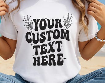 Custom Wavy Png, Custom Wavy Stacked SVG, Custom Wavy Letters SVG, Customized Retro Wavy Text Svg, Custom Groovy SVG, Custom T-shirt Design