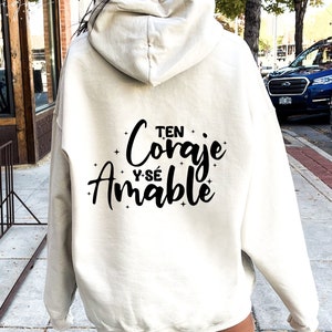 Ten Coraje Y Sé Amable Svg Png, Spanish Shirt, Spanish Saying Svg, Inspirational Svg, Latina Mom Svg, Latina Png, Latina Shirt Svg
