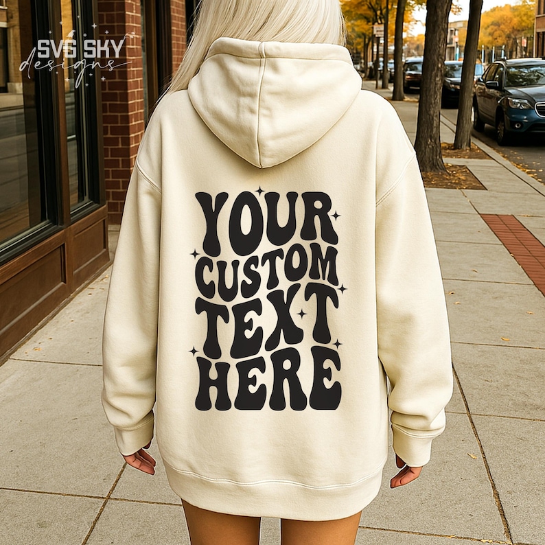 Custom Wavy Png, Custom Wavy Stacked SVG, Custom Wavy Letters SVG, Customized Retro Wavy Text Svg, Custom Groovy SVG, Custom T-shirt Design image 1