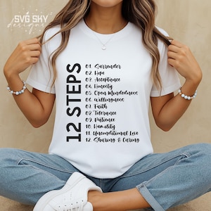 12 Schritte SVG PNG, Anonyme Alkoholiker inspiriert, Anonyme Alkoholiker, NA Society Png, Genesung, Rückfall, Sucht