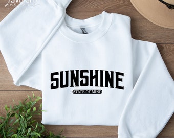 Sunshine State Of Mind SVG PNG, Varsity Sunshine Svg Png, Sunshine on My Mind Svg Png, Summer Vibes Svg Png, Trendy Svg, Cut File