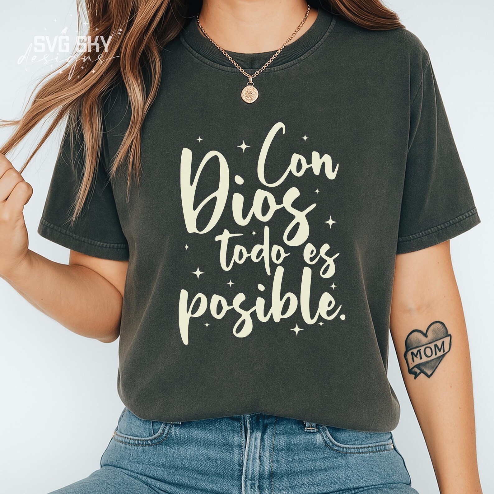 Con Dios Todo Es Posible SVG PNG, Bible and Christian Quotes Designs in ...