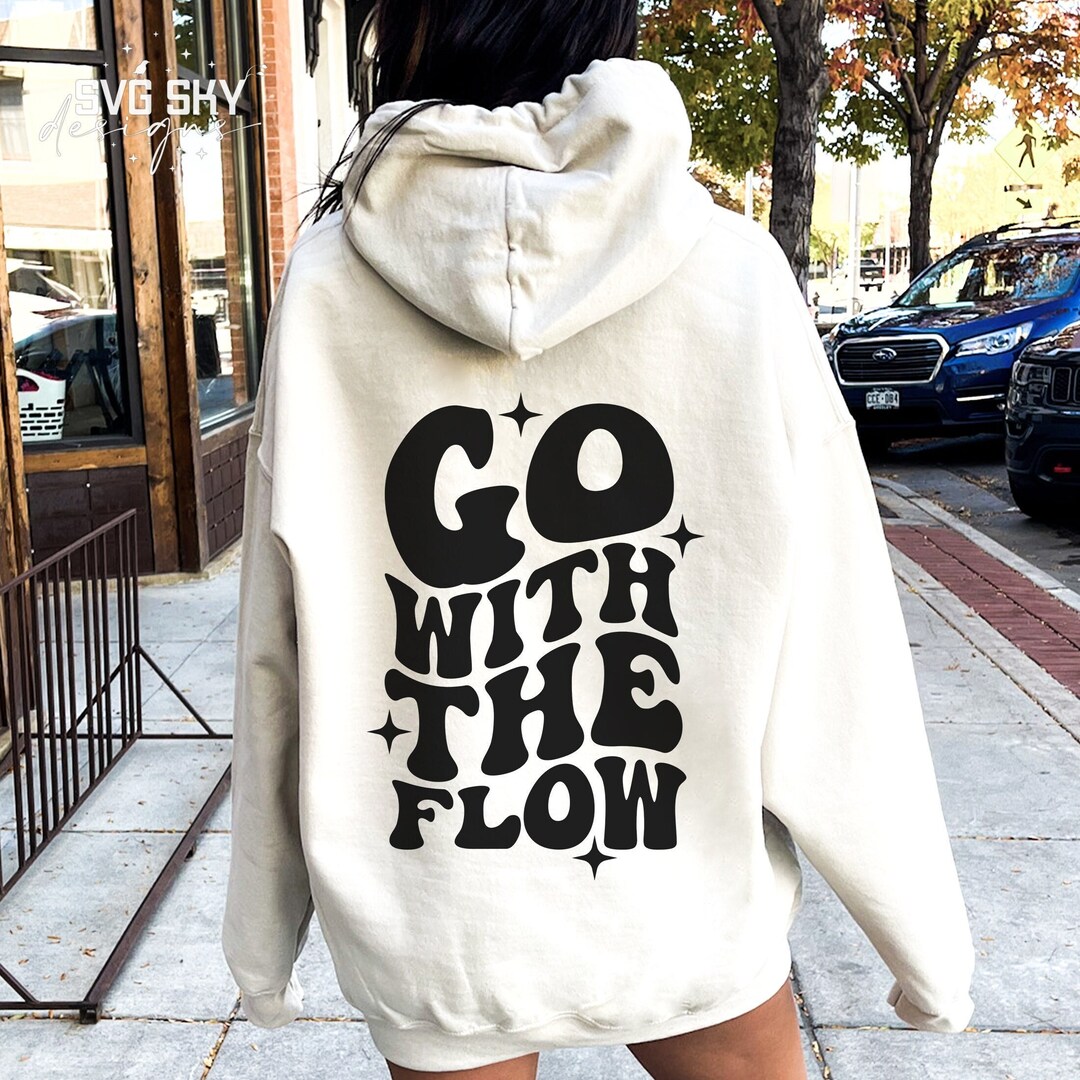 Go With the Flow Svg Png, Inspirational Svg, Positive Quote Svg ...