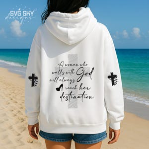 A Woman Who Walks With God SVG PNG PDF, Christian Svg, Religious Svg, Jesus Svg, Bible Verses, God Svg, Faith Svg, Cross Svg, Easter Svg