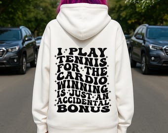 I Play Tennis For The Cardio SVG, Funny Tennis Quote Svg, Tennis Shirt Svg, Cricut Silhouette SVG Cut File, T-Shirt Sublimation Svg