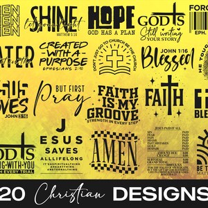 Christelijke SVG-bundel, christelijke Svg, religieuze Svg, geloof Svg, God Svg, Jezus Svg, bijbelvers Svg, christelijke snijbestanden, Cricut, Png, Svg