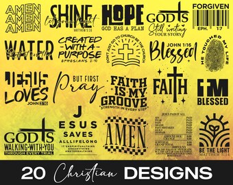 Christliches SVG-Bundle, Christliches SVG, Religiöses SVG, Gott SVG, Jesus SVG, Bibel Vers SVG, Christliche Schnittdatei, Cricut, Png, SVG
