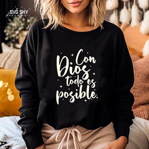 Con Dios Todo Es Posible SVG PNG, Bible and Christian Quotes Designs in ...