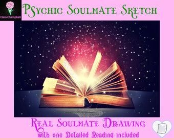 Real Soulmate Drawing, Twin Flame  Drawing, Future Soulmate Face, Psychic Sketch of Soulmate, Soulmate Drawing & Reading by Artistic Medium