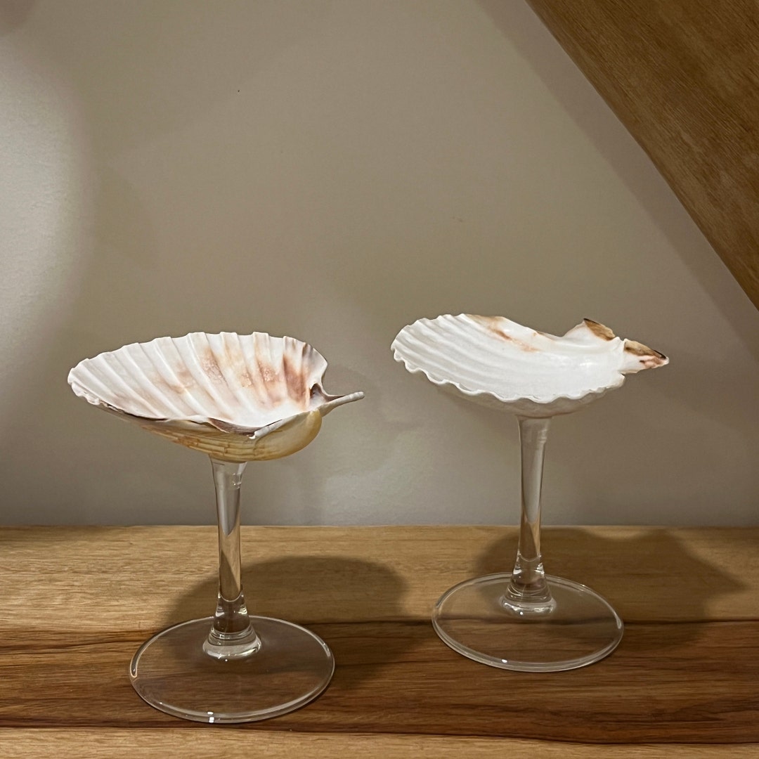 Seashell Wine Glasses Seashell Martini Glasses Birthday Gifts