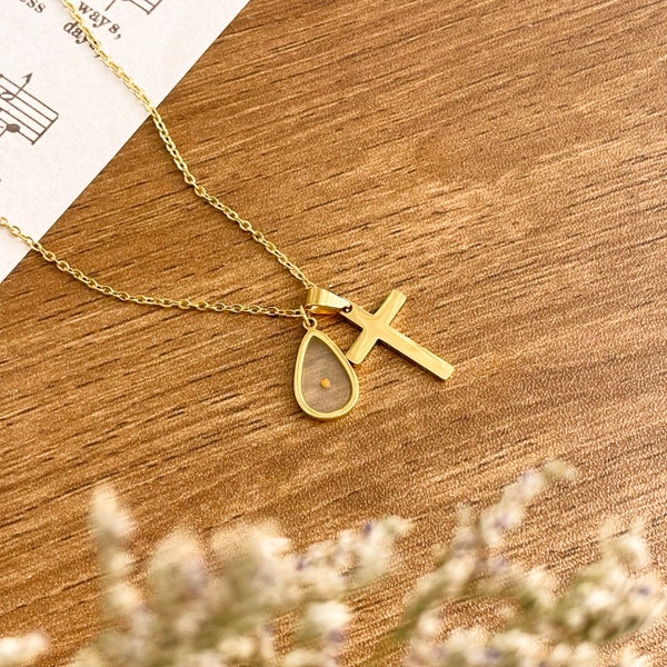 Mustard Seed with Cross | Seed of Faith | Confirmation | confirmation gift | Easter | Christian Jewelry | mustard seed necklace | Baptism