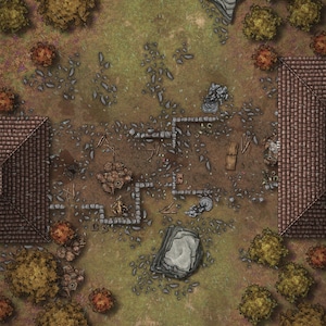 TTRPG Battlemap, Ruins, Digital Map