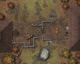 TTRPG Battlemap, Ruins, Digital Map