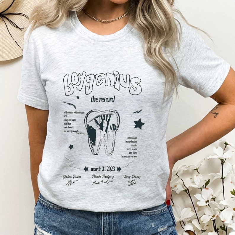 Boygenius Tooth Tshirt the Record Merch Tshirt Rock Music Etsy