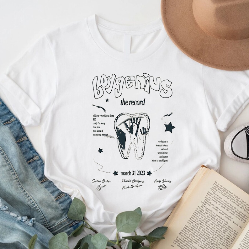 Boygenius Tooth Tshirt the Record Merch Tshirt Rock Music Etsy