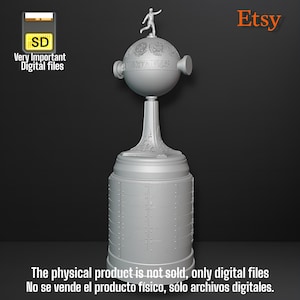 South American Football Trophy 3D – STL File Improved Version 2.0 for Printing