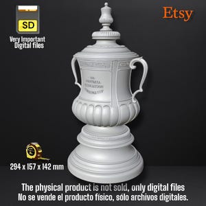 Classic British Style Football Trophy Remake | Digital File | Detailed and Scalable STL Model