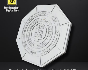Community Shield Style Trophy – STL File for 3D Printing | Not a Physical Figure