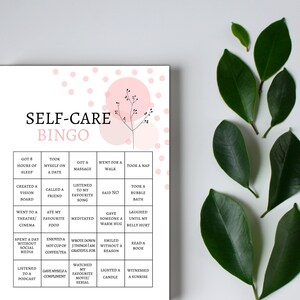 Self Care Bingo Printable Self Care Challenge Bingo Template Mental
