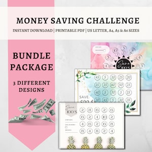 Money Saving Challenge, Money Saving Bundle, Saving Challenge Printable, A6 Savings Challenge, Printable Tracker, Money Bingo