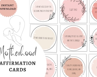 Tarjetas de Afirmación para la Maternidad: Ánimo para las Nuevas Mamás (Descarga Digital)