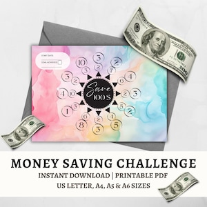 Money Saving Challenge, Savings Challenge Printable, A6 Savings Challenge, Printable Tracker, Money Bingo