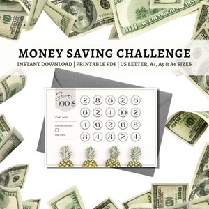 Saving Challenge, Money Savings Challenge Printable, A6 Savings Challenge, Printable Tracker, Money Bingo