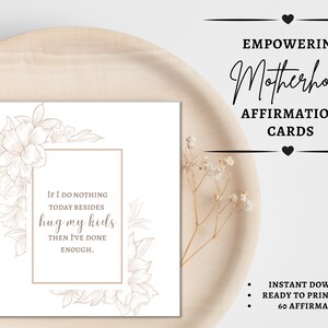 Empowering Affirmation Cards for Mothers, Postpartum Affirmation Cards for New Moms, Positive Affirmations