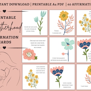 Bevestigingskaarten voor moeders, postpartumbevestigingskaarten voor nieuwe moeders, positieve bevestigingen