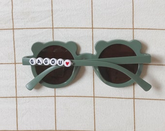 Bear glasses for the beach, customizable UV400 protection for children or babies / LITTLE SUNGLASSES bear